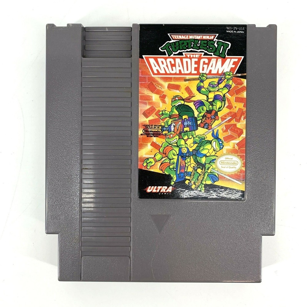TEENAGE MUTANT NINJA TURTLES II 2 TMNT ARCADE NES Nintendo Original Game TESTED!